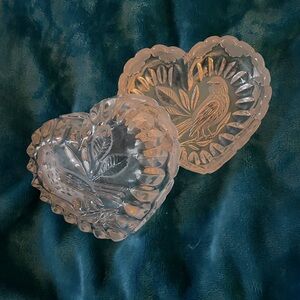 Hofbauer leaded glass trinket or candy dish with a lid